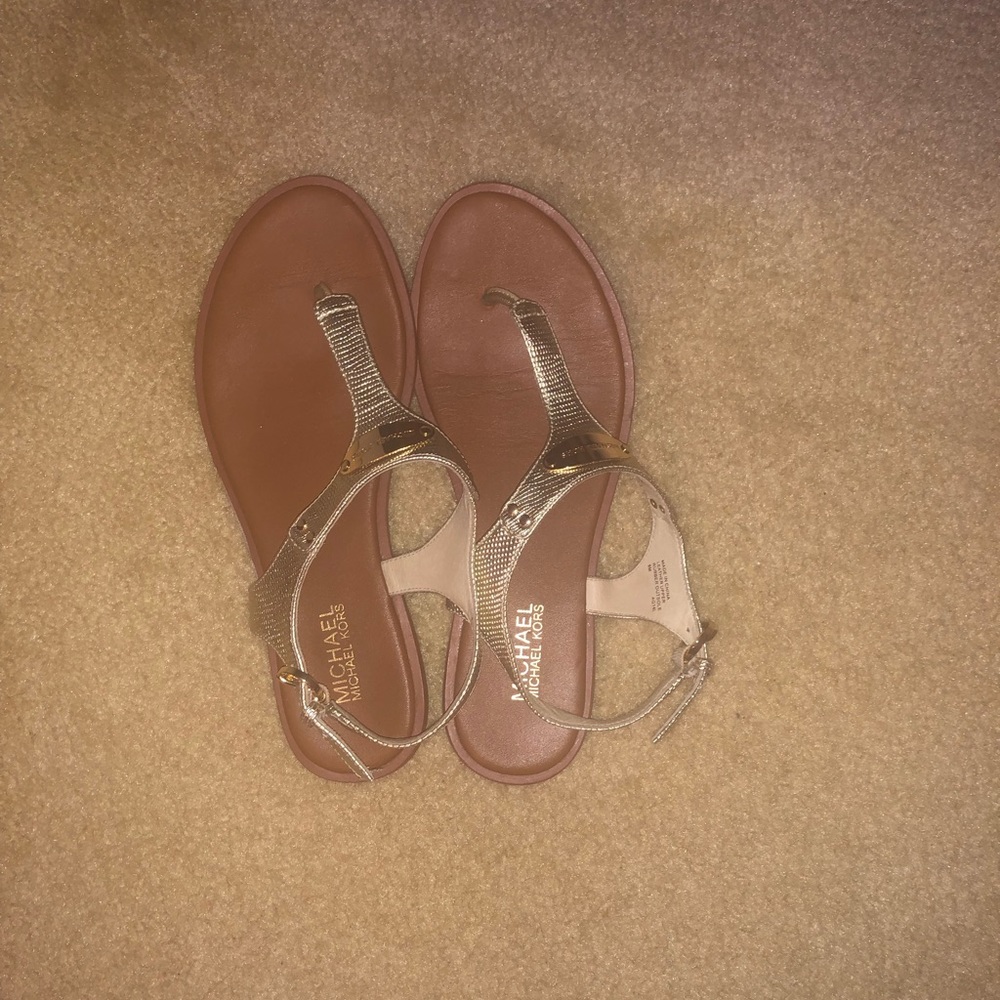 Gold Michael Kors Sandals